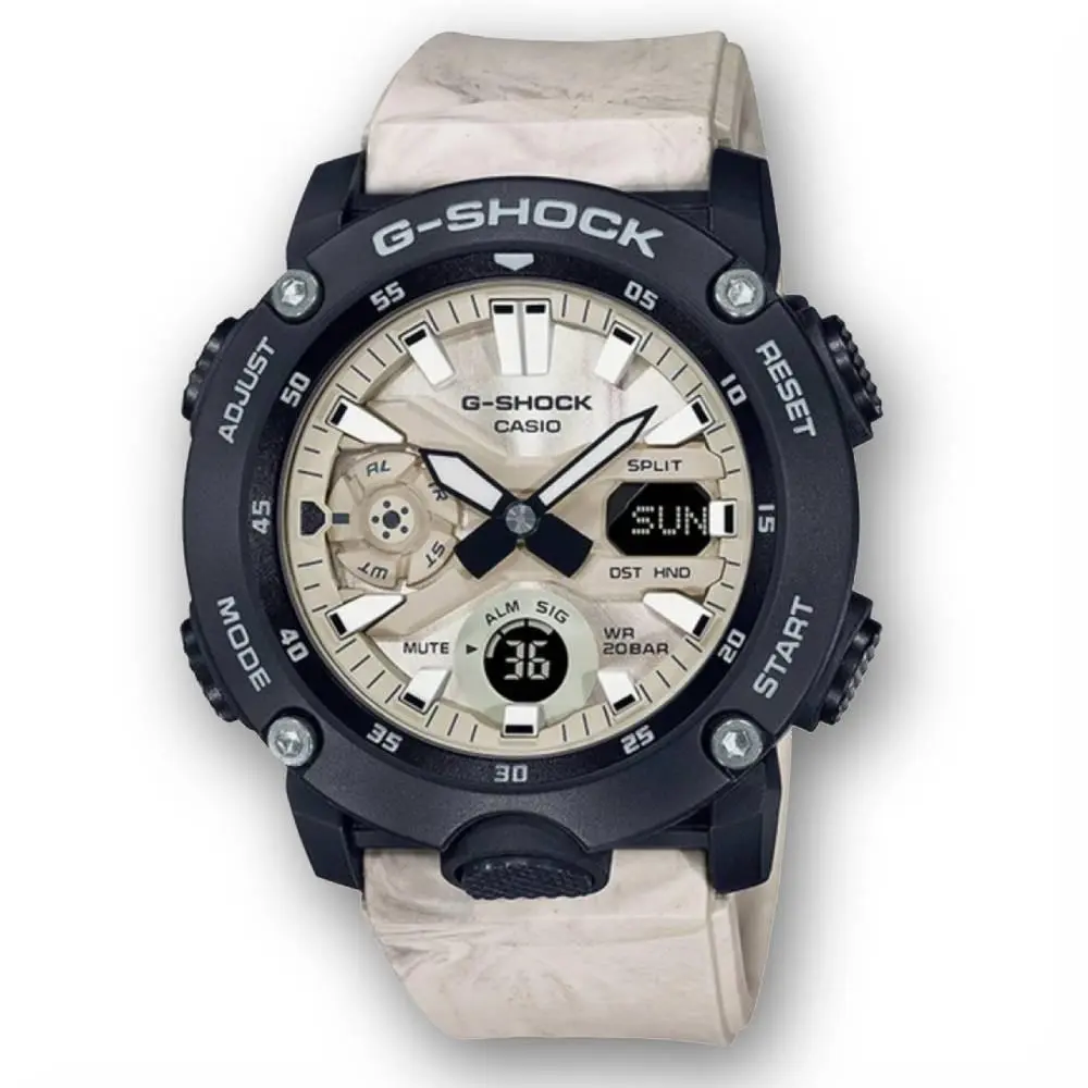 G-shock Utility Wave Black Stainless Steel GA-2000WM-1A Watch by Casio
