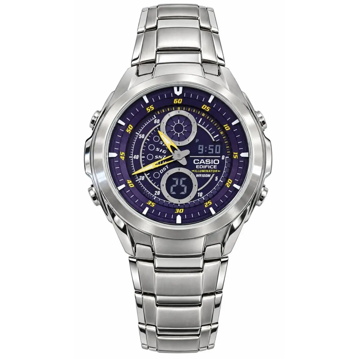 Analog Digital Edifice Watch EFA116D-6 EFA116D Stainless Steel Purple by Casio