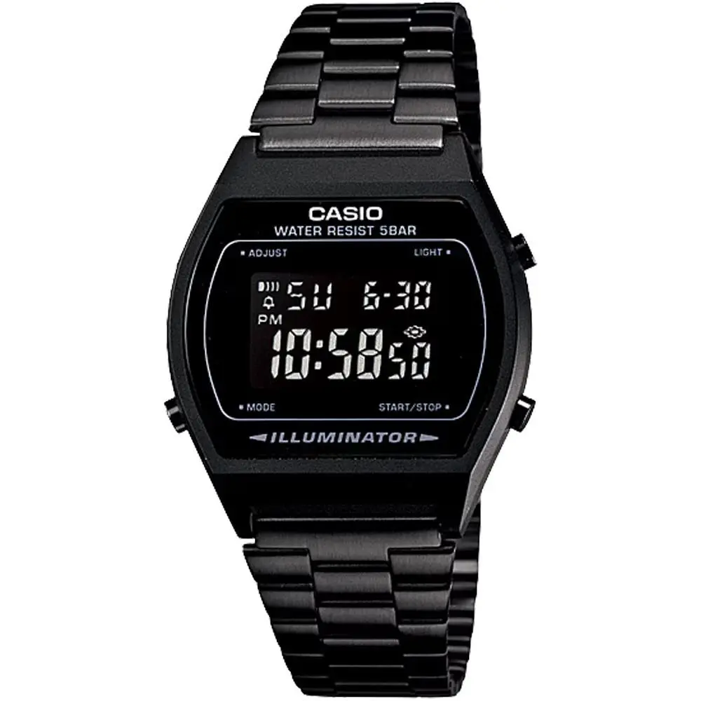 Vintage Black Stainless Steel Digital Quartz Watch B640WB-1BVT by Casio
