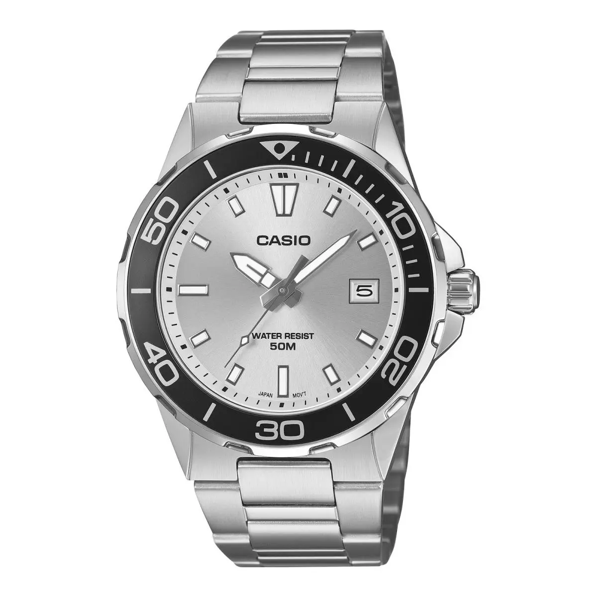 MTD-145D-7AV MTD-145D-7A Silver Dial Quartz Divers Watch by Casio