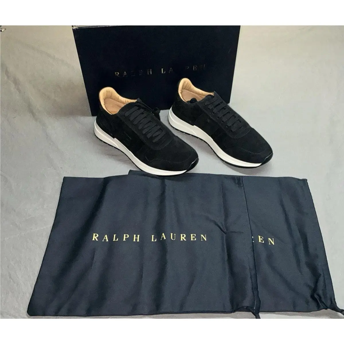 Ralph Lauren Polo Purple Label Men’s Ethan II Calf Suede Low Top Sneakers 8.5