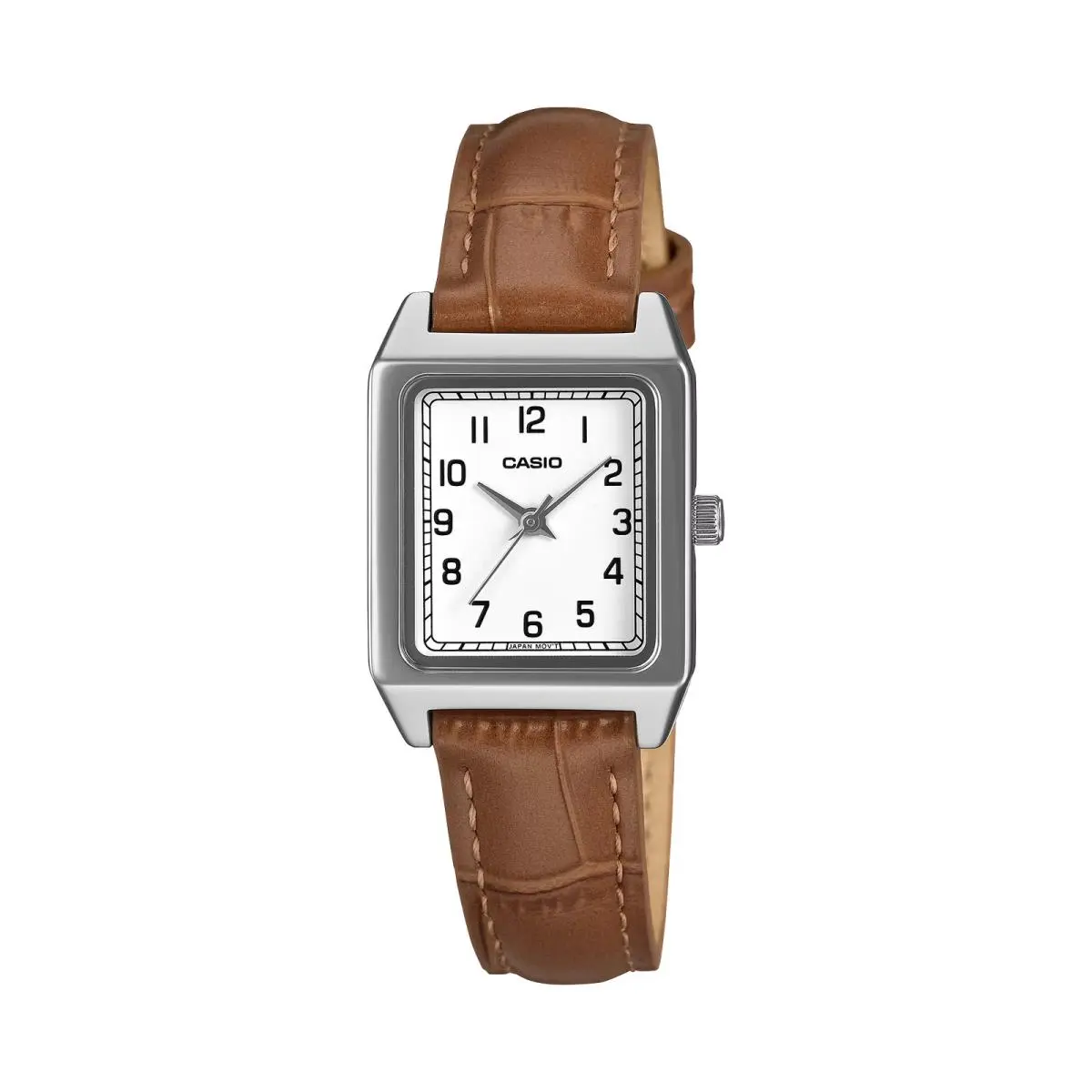 LTP-B150LA-8B LTPB150 White Dial Leather Band Women`s Watch by Casio