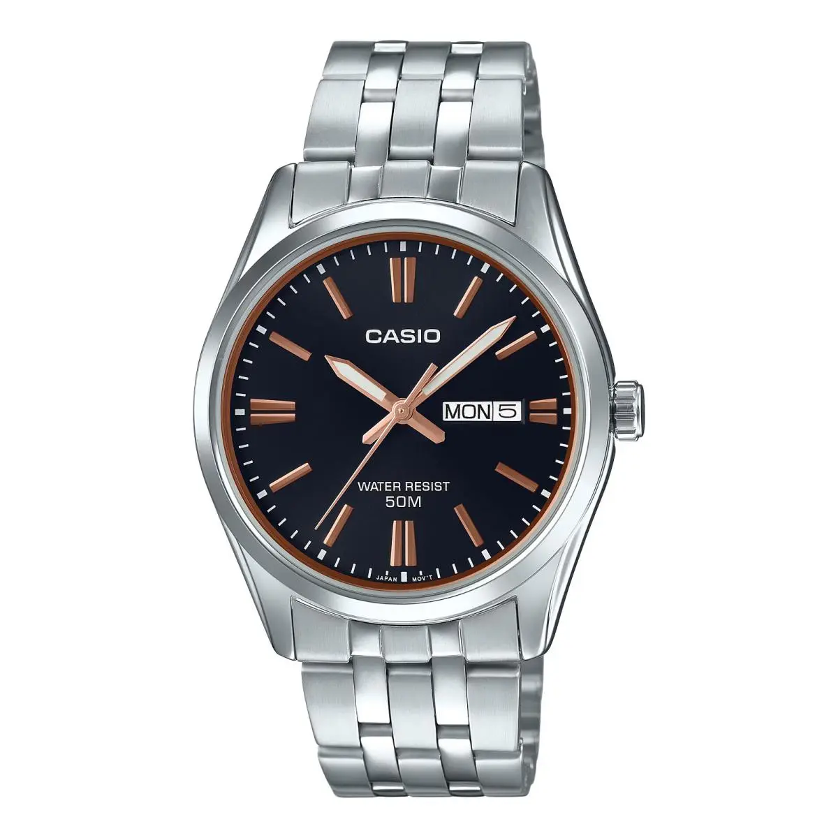 MTP-1335D-1A2V MTP-1335D-1A2 Black Dial Quartz Men`s Watch by Casio