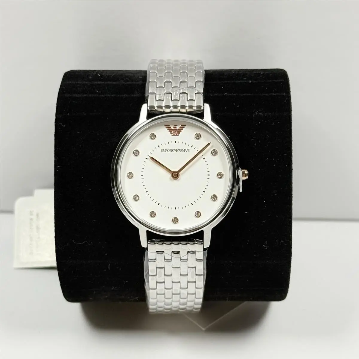 Classic AR80023 White Dial Stainless Steel Bracelet Women’s Watch by Emporio Armani