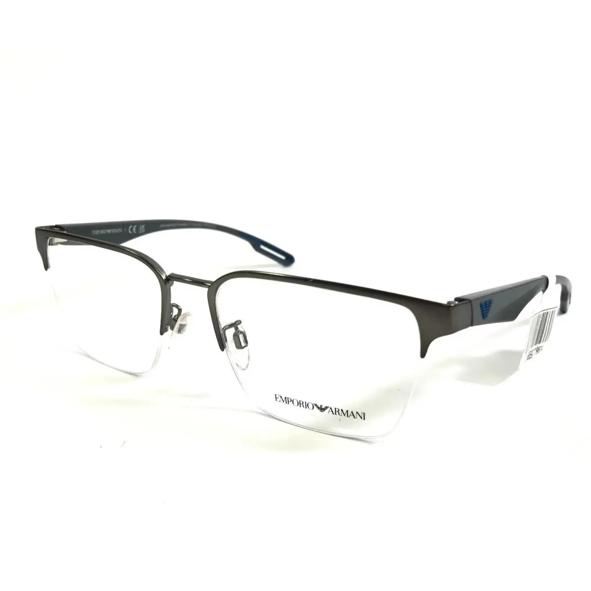 Eyeglasses Frames EA1137 3003 Matte Gunmetal Half Rim 56-18-145 by Emporio Armani