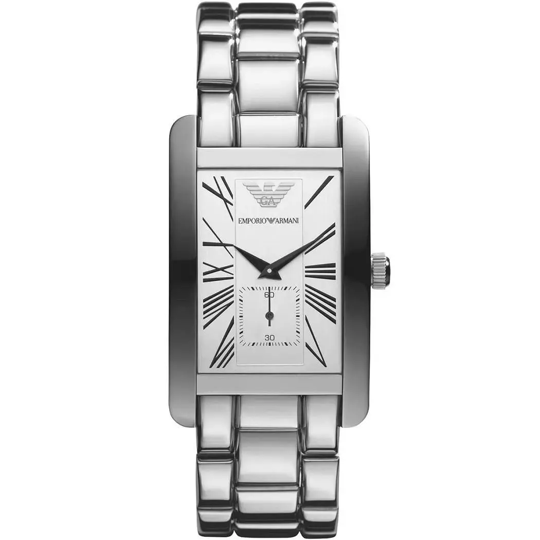 Mens Watch AR0145 Silver Dial Stainless Steel Strap by Emporio Armani