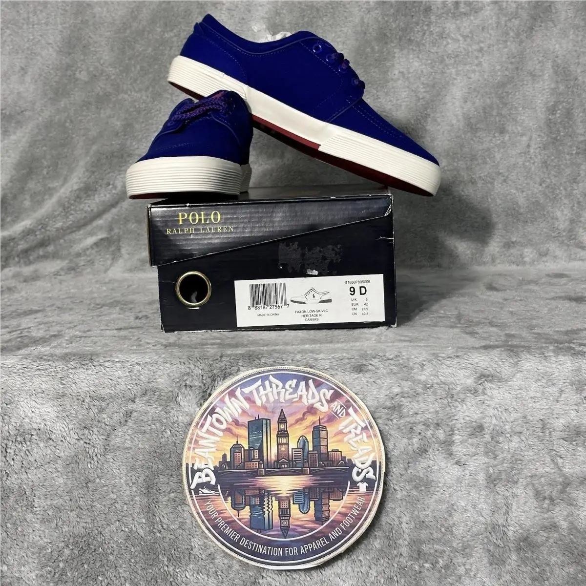Polo Ralph Lauren Men’s Size 9D Shoes Faxon Low Royal Blue Canvas Sneakers