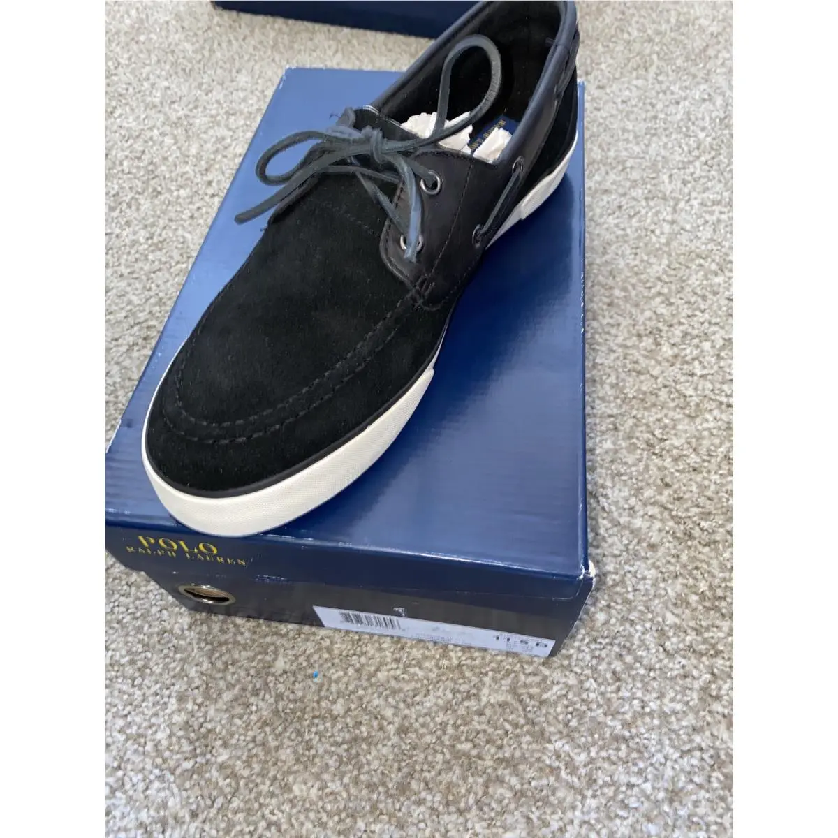 Polo Ralph Lauren Rylander SK Vlc Blk/blk Size 11.5D Canvas Casual Shoes