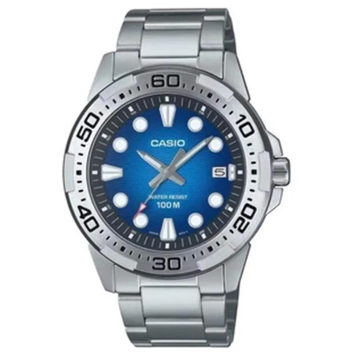 Men`s  Blue Dial Stainless Steel Band Watch MTD140D MTD-140D-2A by Casio
