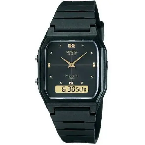Casio Ana-digi Resin Strap Casual Watch AW-48HE-1A