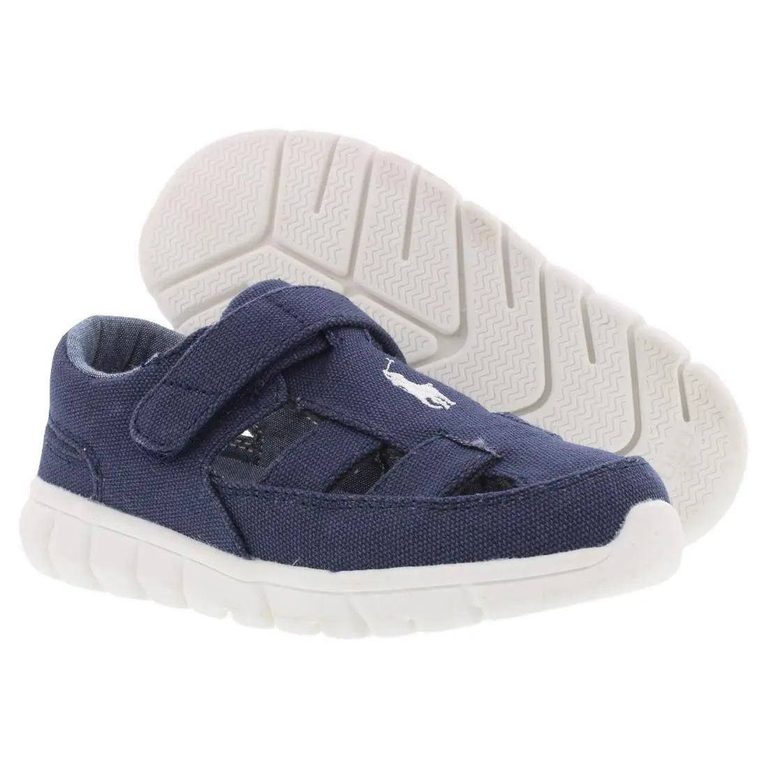 Polo Ralph Lauren Barnes Fisherman Slide Infant/toddler Shoes Size 10 Color: - Navy/Paperwhite, Main: Blue