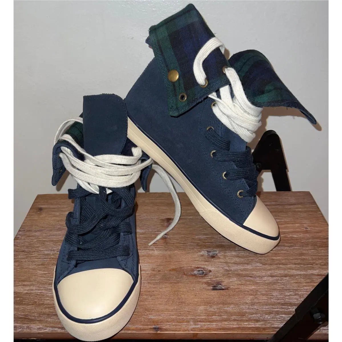 Polo Kids Ralph Lauren Hi-top Truro XT Navy 3.5 Casual Lifestyle Leather