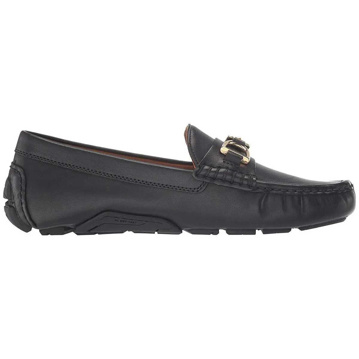 Polo Ralph Lauren Anders Bit Black Calf Leather Men`s Shoes Size 7D