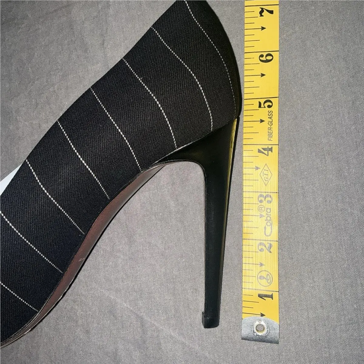 Ralph Lauren shoes - Celia Pinstripe Wool-Blend Pump - Celia Pinstripe Pump - Black, White 4