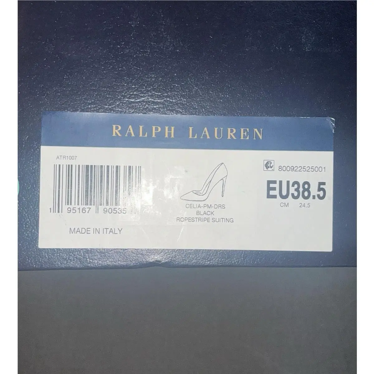 Ralph Lauren shoes - Celia Pinstripe Wool-Blend Pump - Celia Pinstripe Pump - Black, White 5