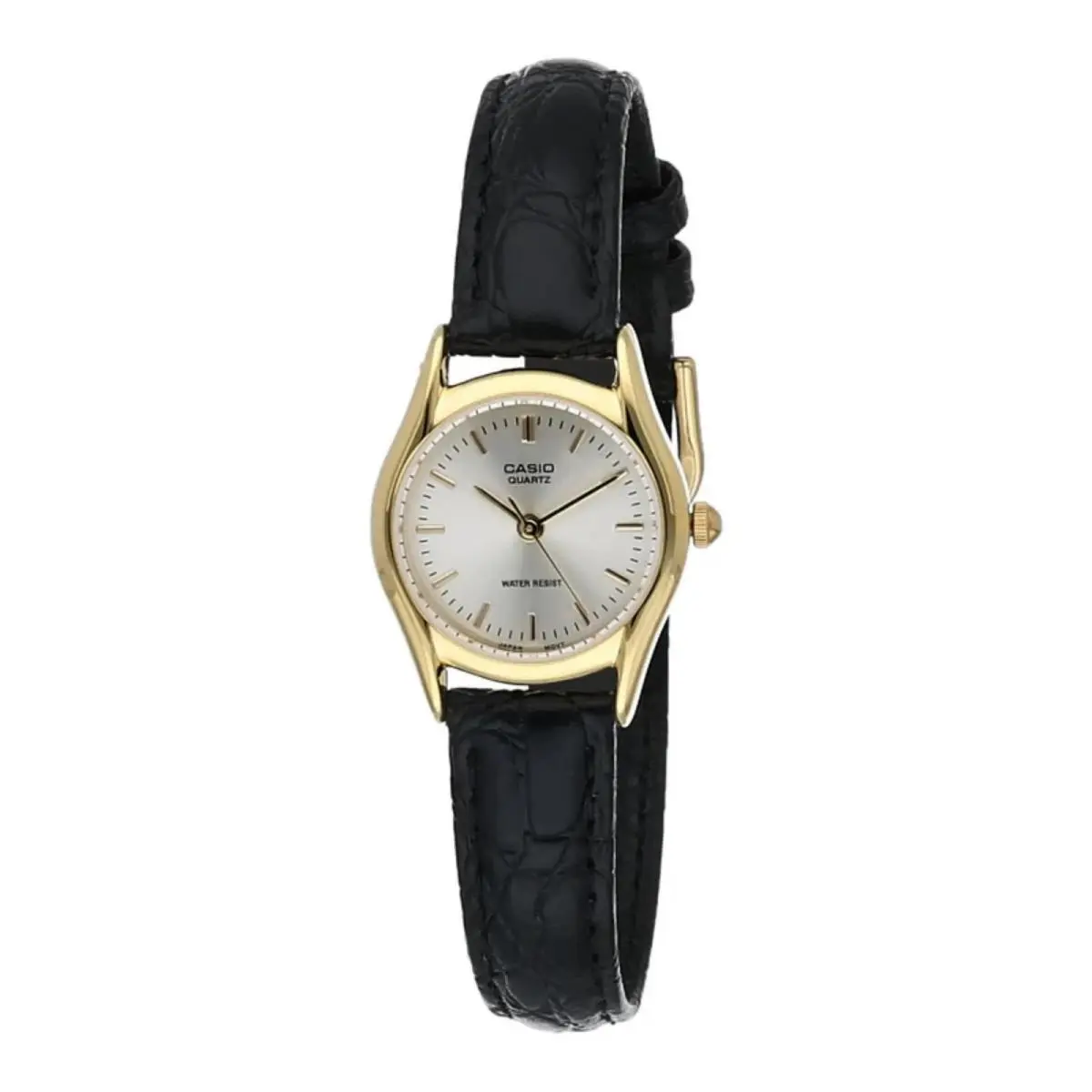 Women’s Black Leather Band Analog Watch White Dial- LTP-1094Q-7ARDF by Casio