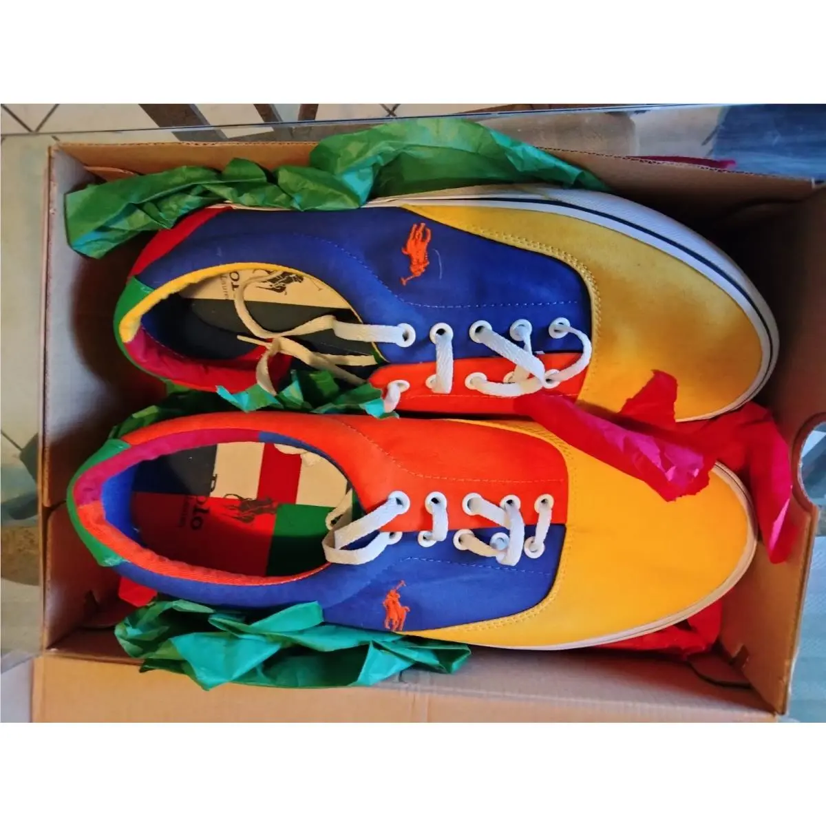Polo Ralph Lauren Men Cotton Sneaker Keaton Pony SZ 12 M