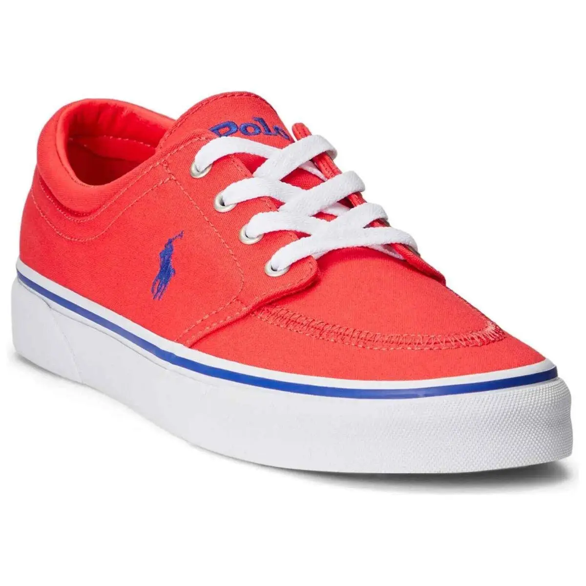 Polo Ralph Lauren Faxon X Low Top Men`s Shoes Color Tomato Red Size 8.5D