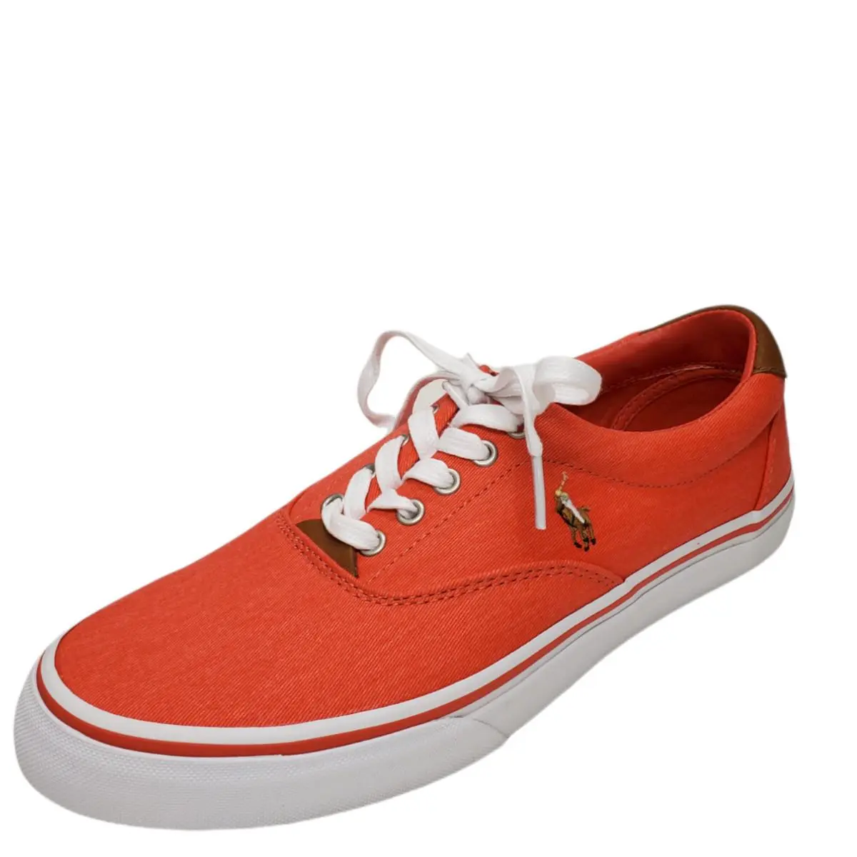 Polo Ralph Lauren Mens Thorton Lace-up Canvas Sneakers Red 7.5D 65 - Red
