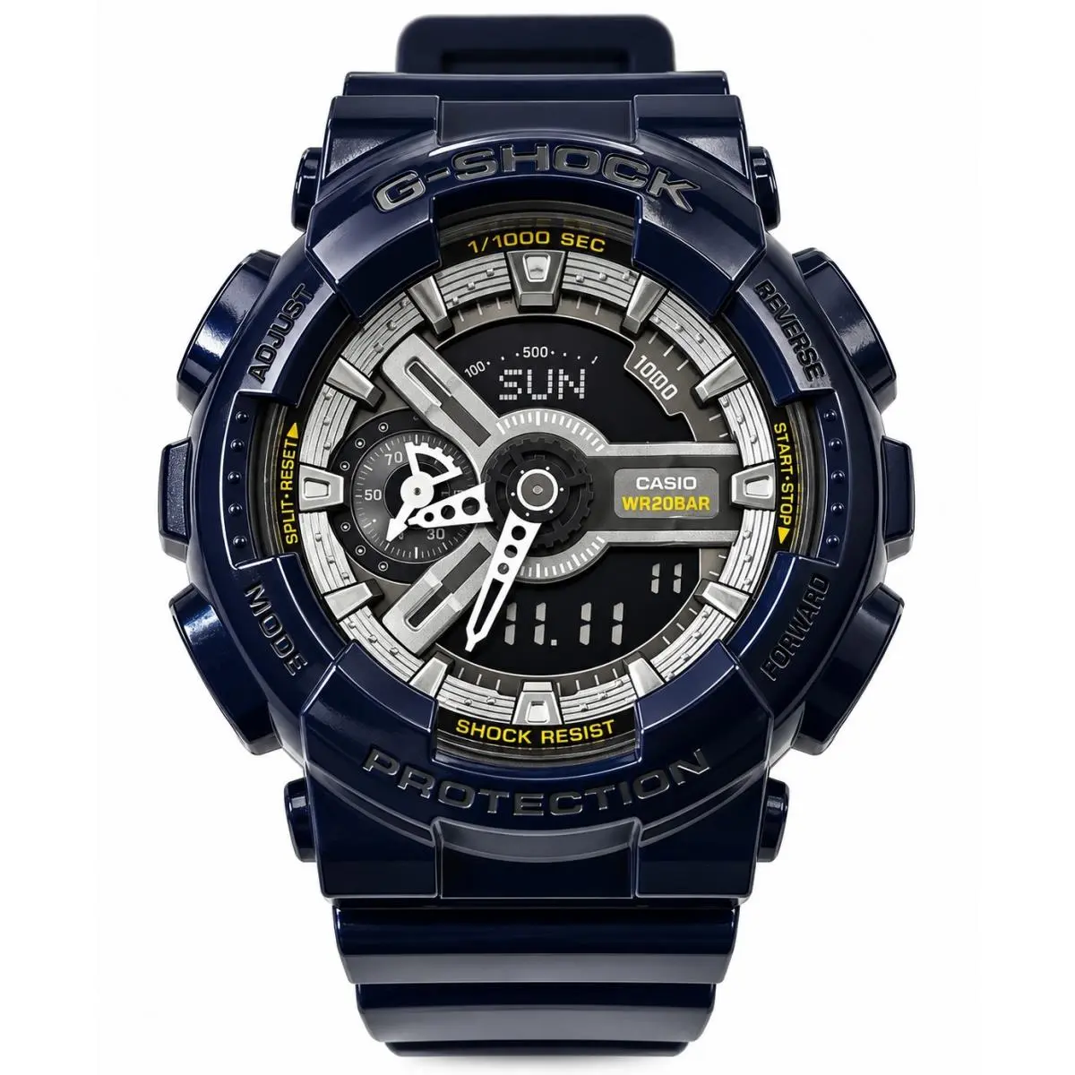 G Shock Analog Digital GMAS110MC-2 Glossy Blue Midsize G Shock GMA110MC by Casio