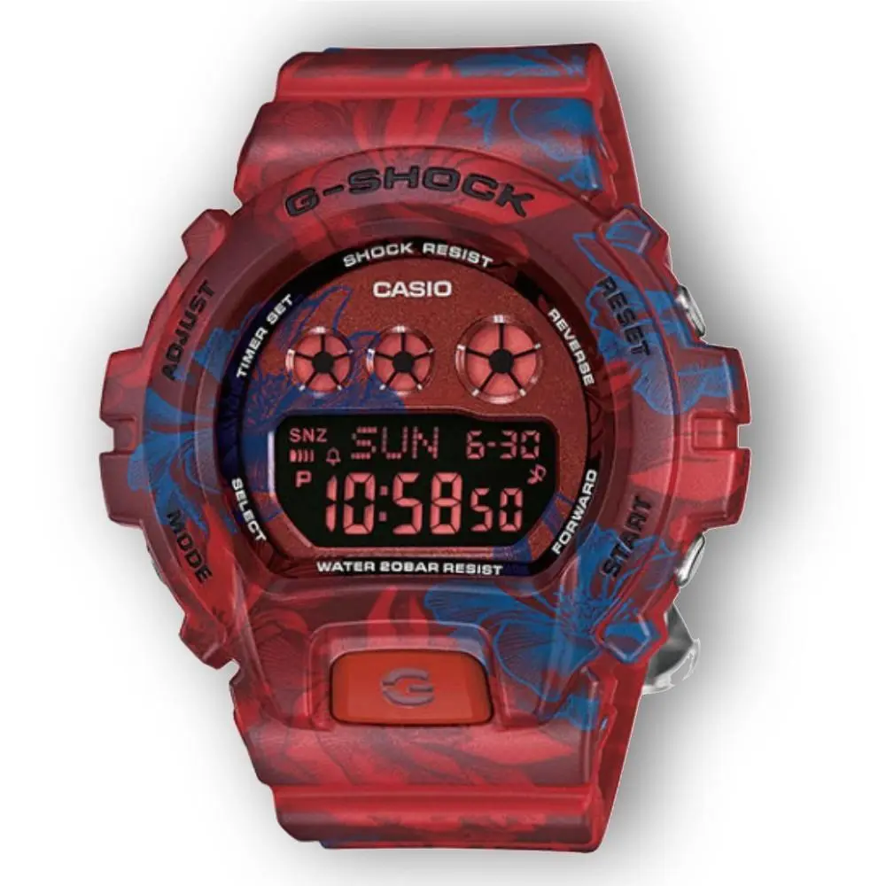 Red Floral Print  G-shock S Series Watch GMDS6900F-4 by Casio