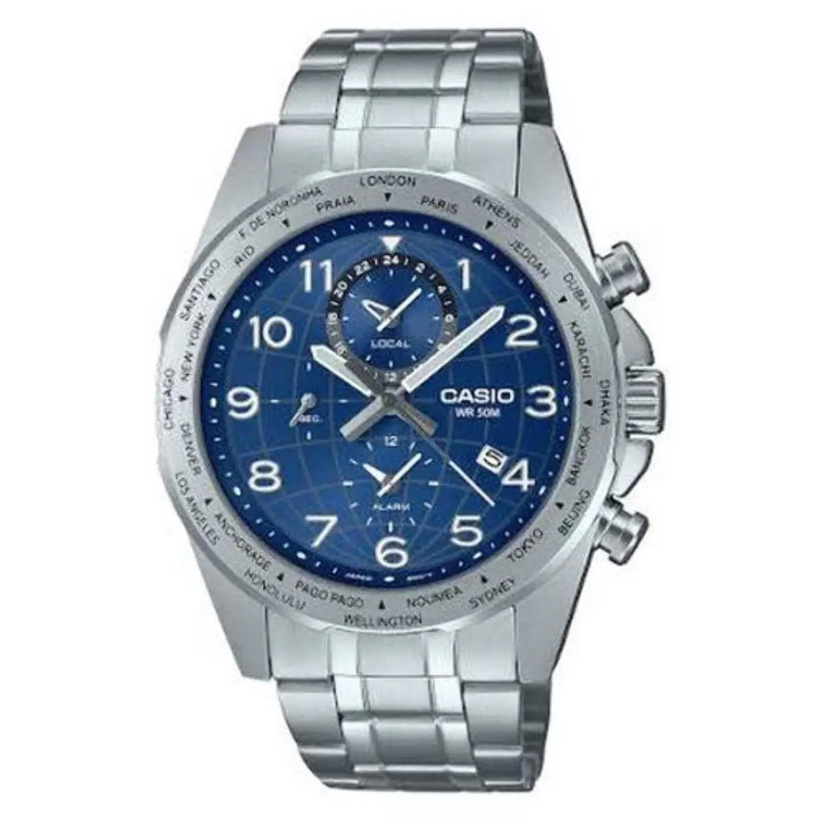 Men`s  Stainless Steel Band Watch MTPW500D MTP-W500D-2A by Casio