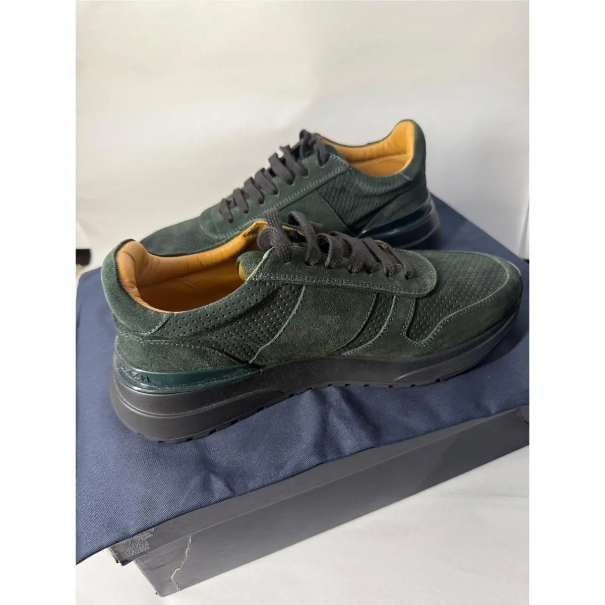 Ralph Lauren shoes - Ethan II Calfskin Suede Sneaker - Green 2