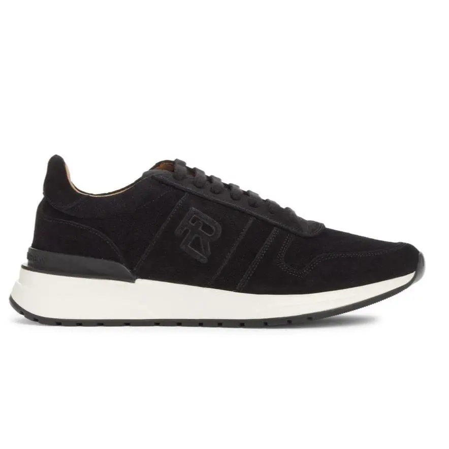 Ralph Lauren shoes - Ethan II Calfskin Suede Sneaker - Black 0