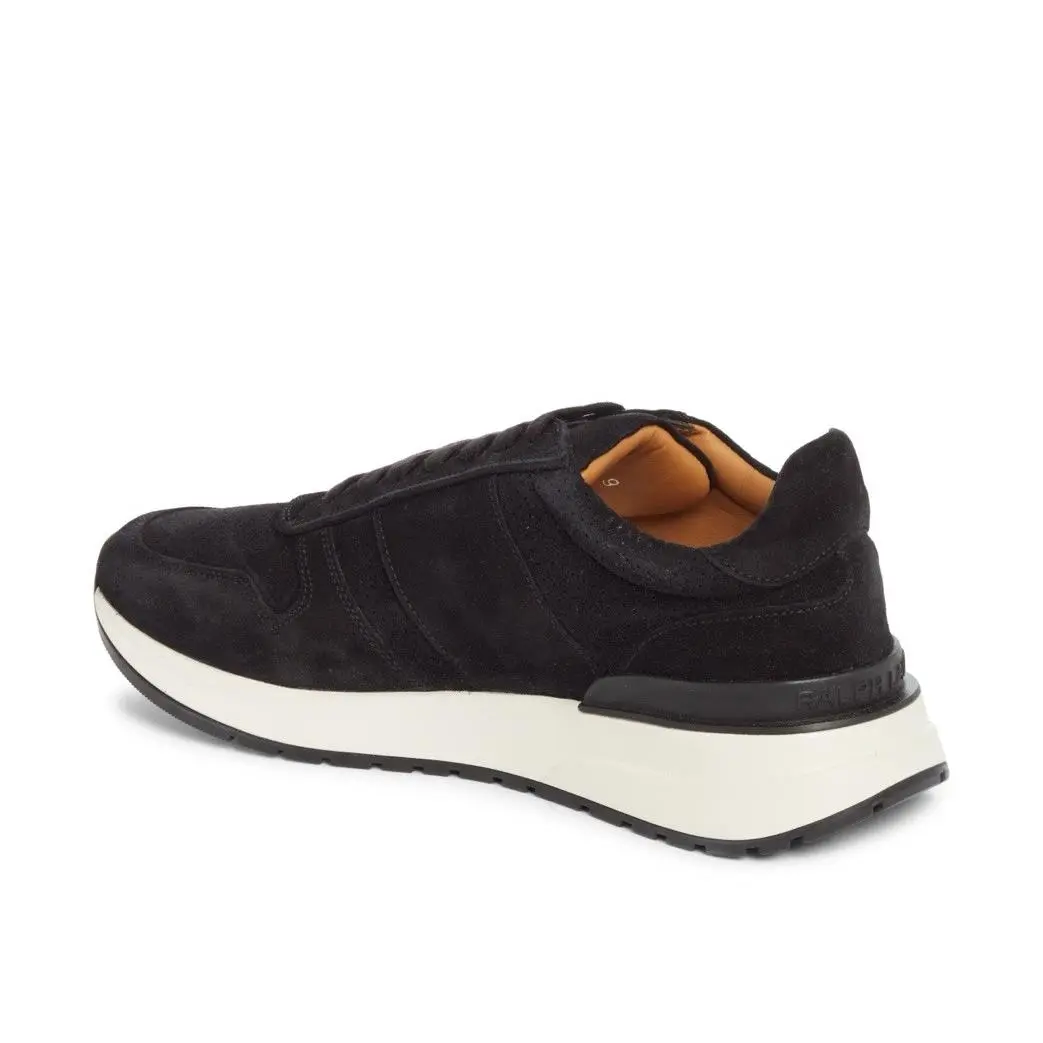 Ralph Lauren shoes - Ethan II Calfskin Suede Sneaker - Black 1