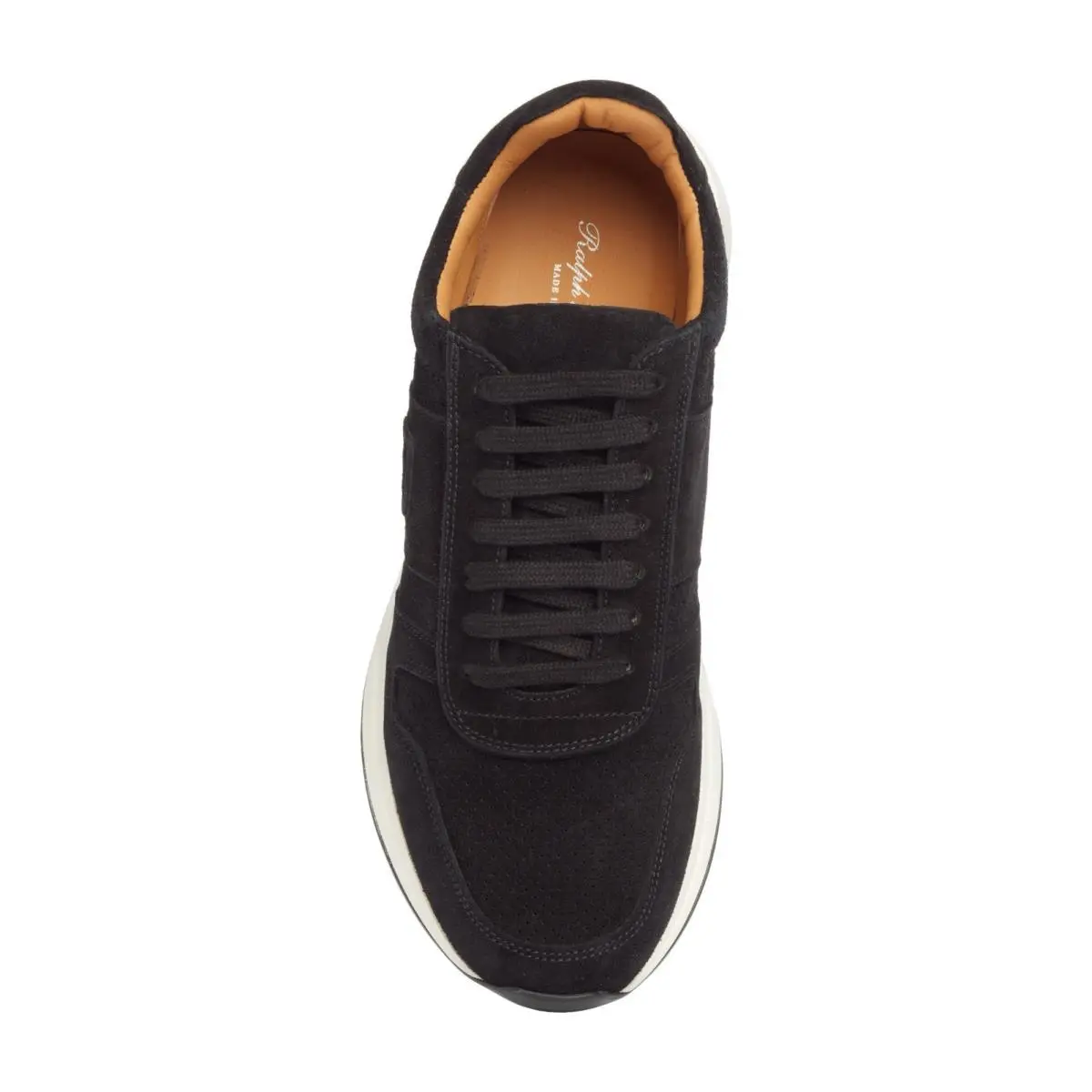 Ralph Lauren shoes - Ethan II Calfskin Suede Sneaker - Black 2