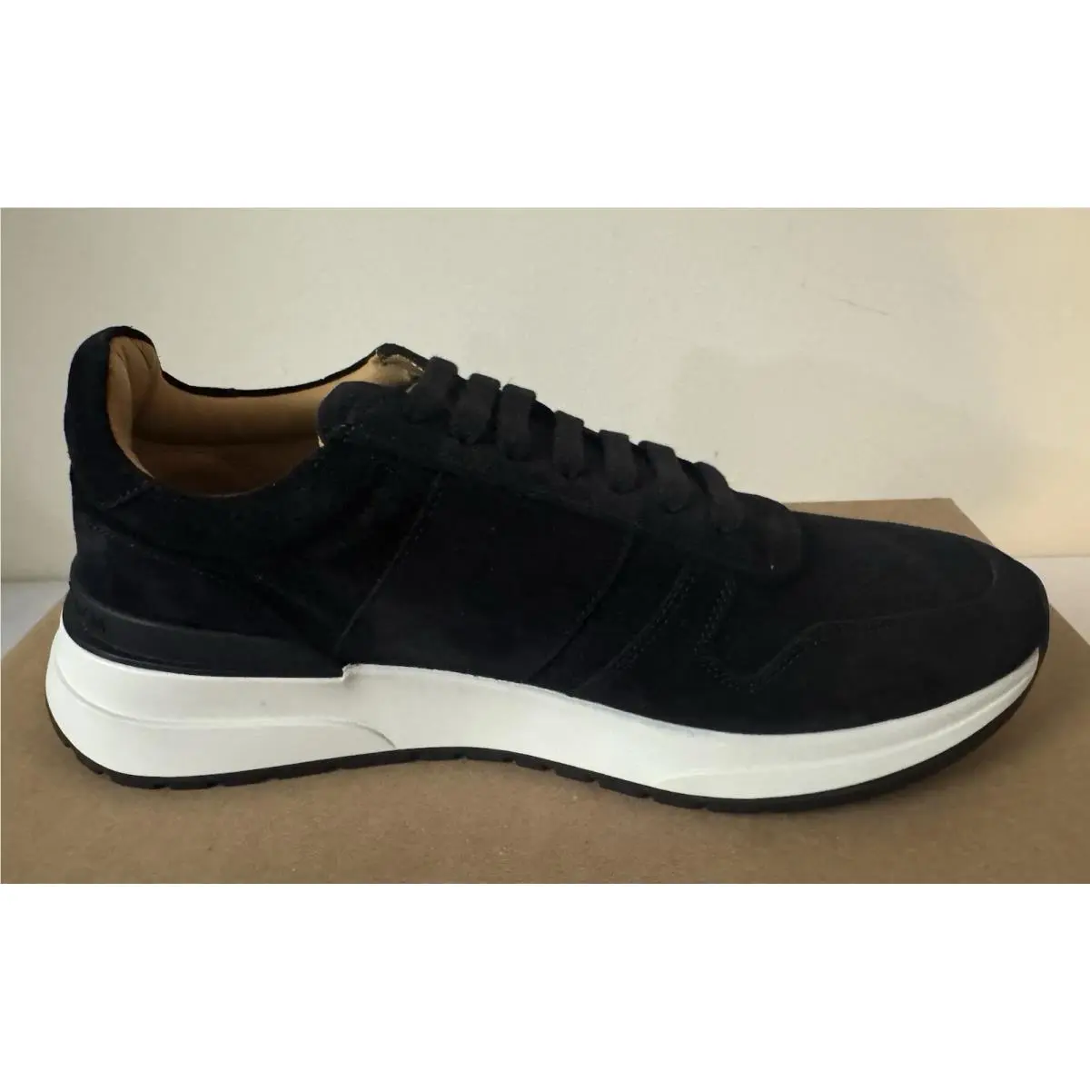 Ralph Lauren shoes - Ethan II Calfskin Suede Sneaker - Black 8