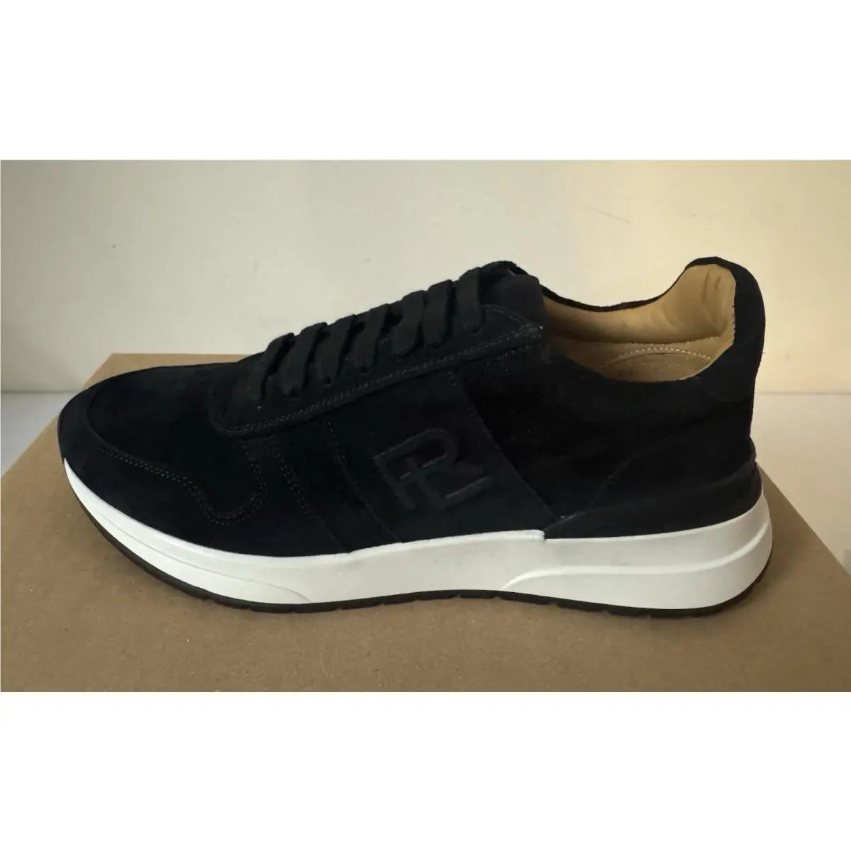 Ralph Lauren shoes - Ethan II Calfskin Suede Sneaker - Black 5