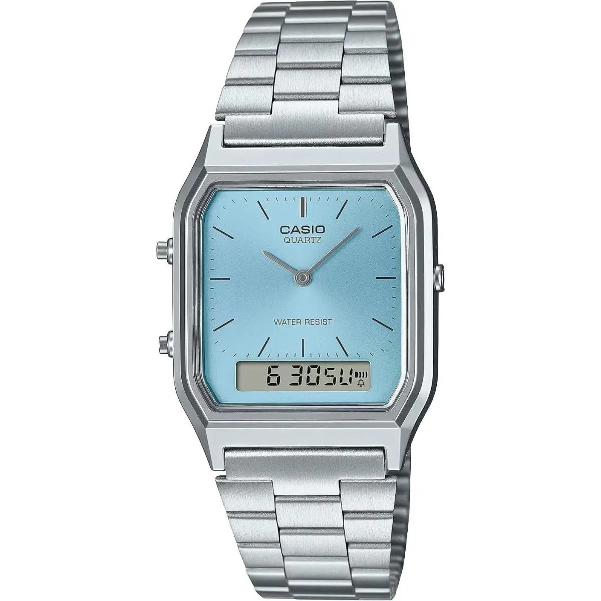 Dual-time Stainless Steel Unisex Watch AQ-230A-2A1 by Casio