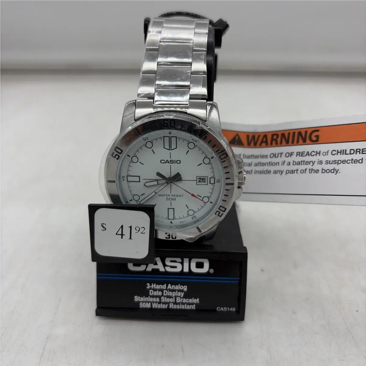 Mens Silver Tone Bracelet Watch Mtpvd01d-7Ev by Casio