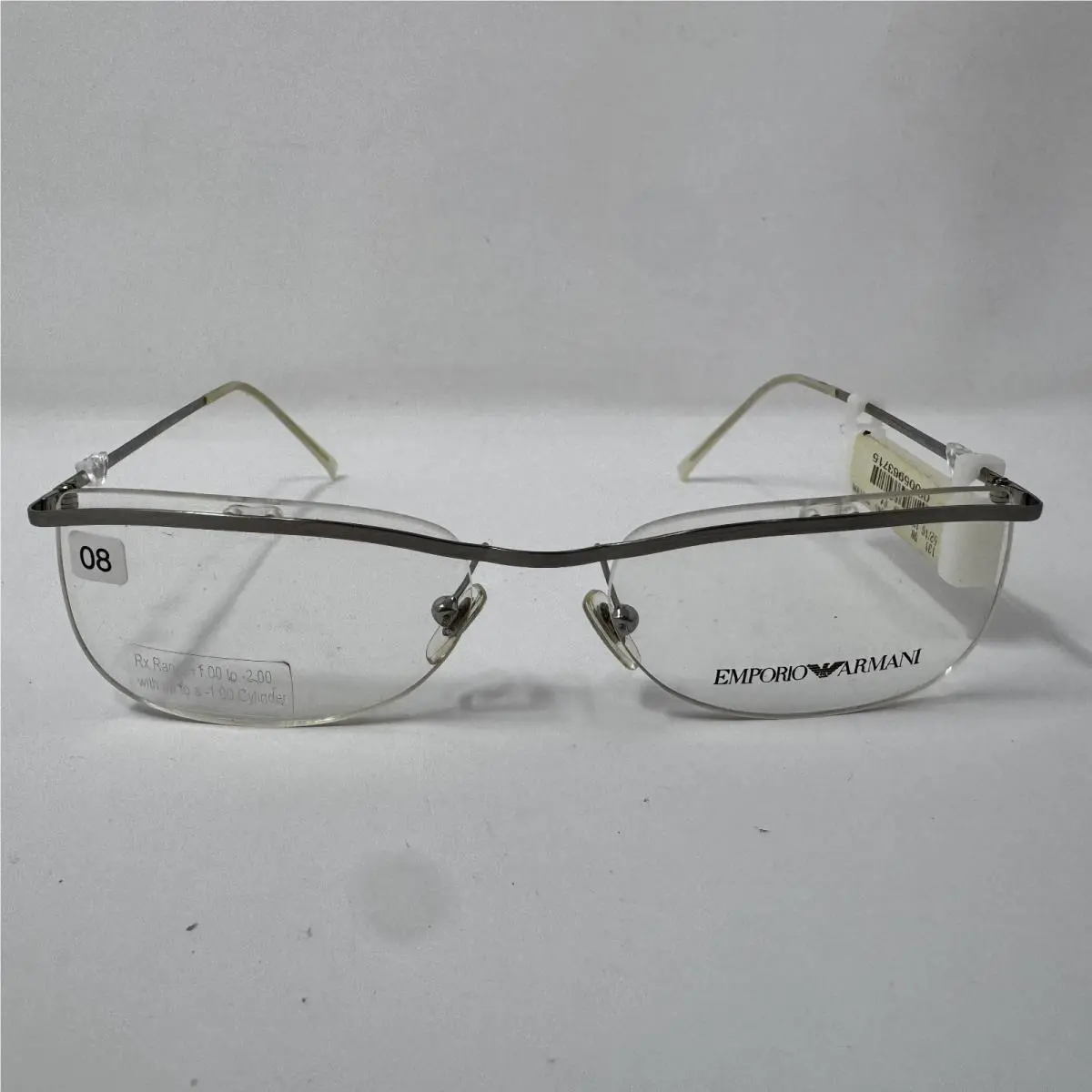 EA228 930 Matte Silver Eyeglasses Frames 52-16-135 by Emporio Armani