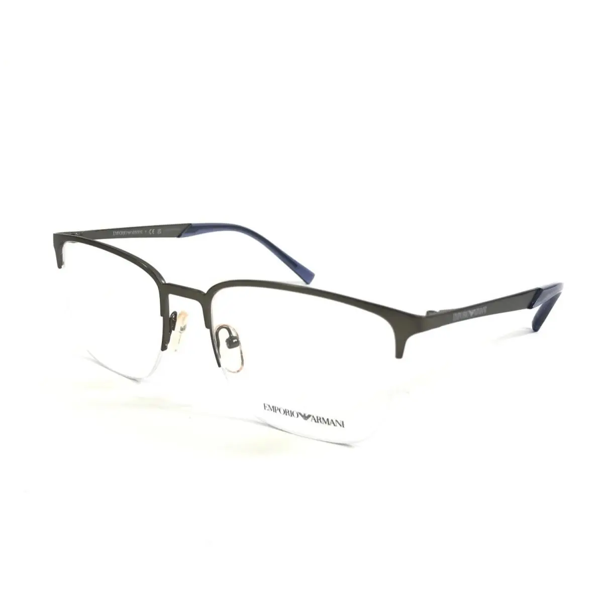 Eyeglasses Frames EA1151 3303 Gunmetal Square Half Rim 56-19-145 by Emporio Armani