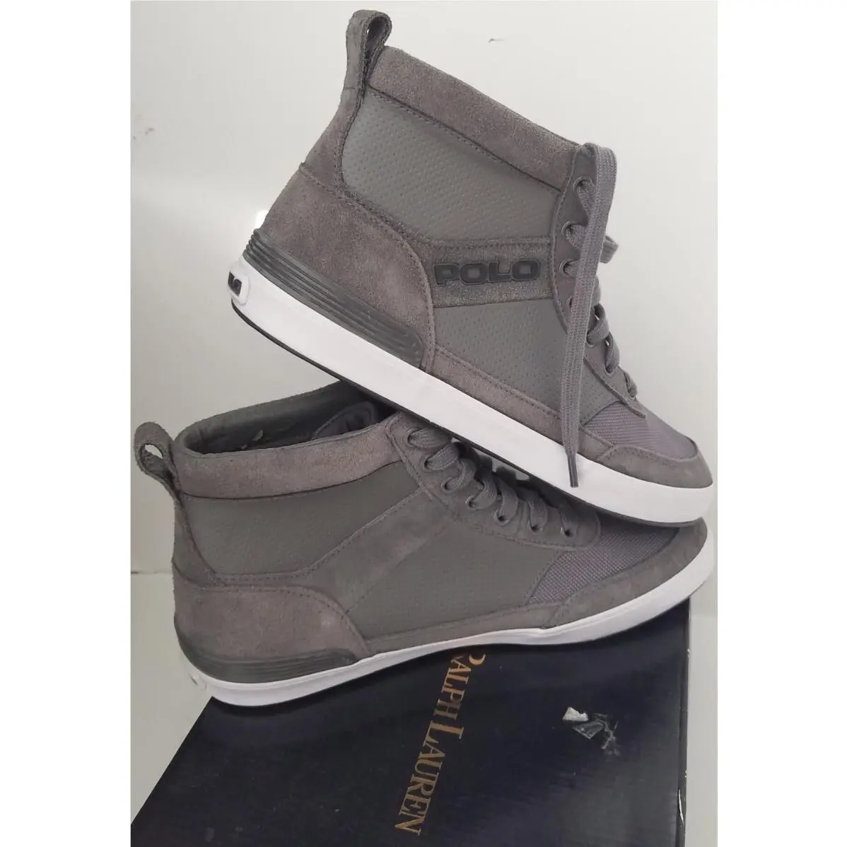 Ralph Lauren shoes - Nikolas High - Nikolas High - 816190706MH5 - Gray (UPC: 887733491554) 0
