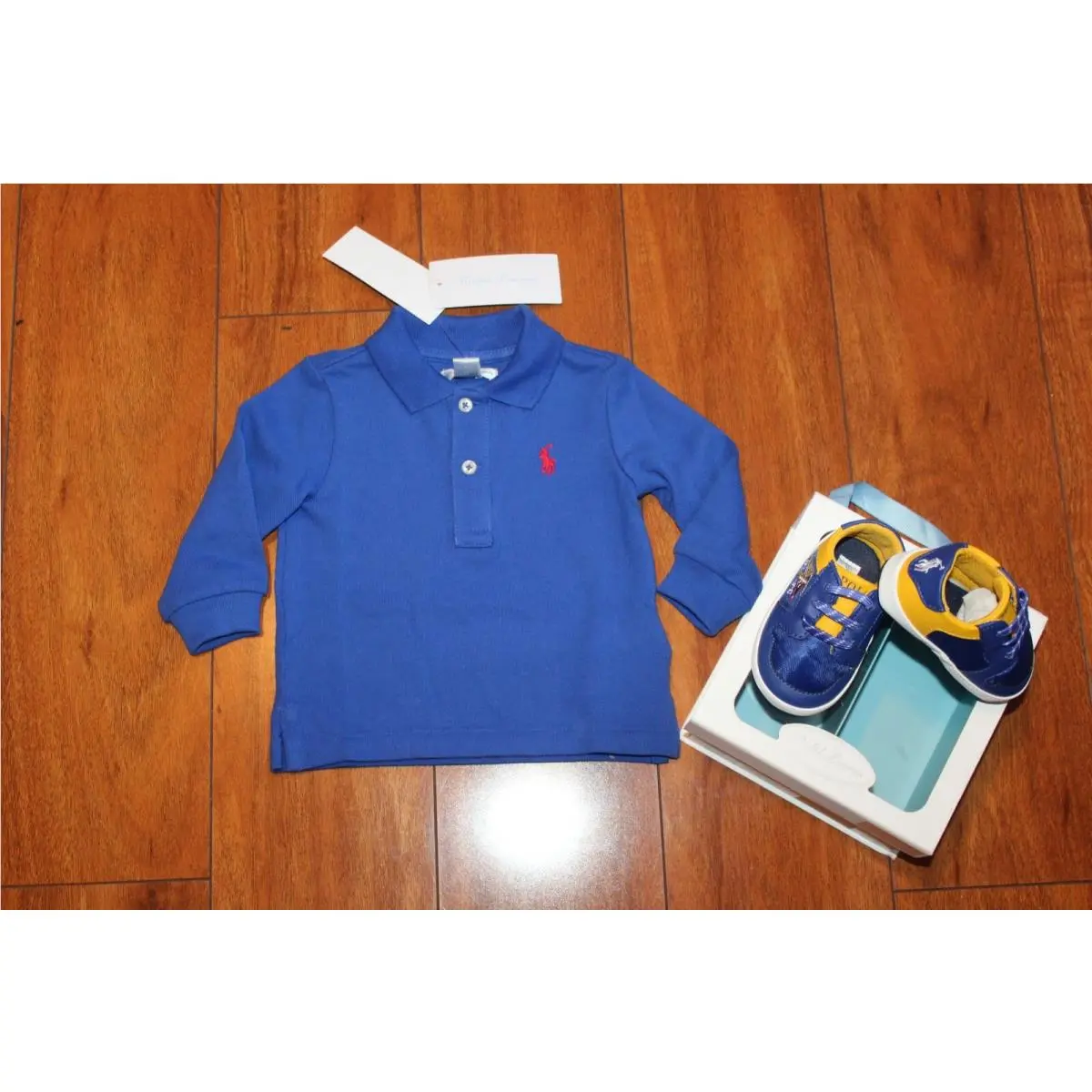 Boys Ralph Lauren Polo SZ 2 Shoes Crib 3-6 Months Shirt SZ 6 Months
