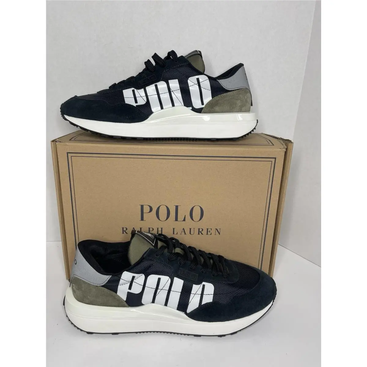 Polo  Men’s Train 89 V2 Polo Logo Sneakers Men 10.5 / Women 12 by Ralph Lauren