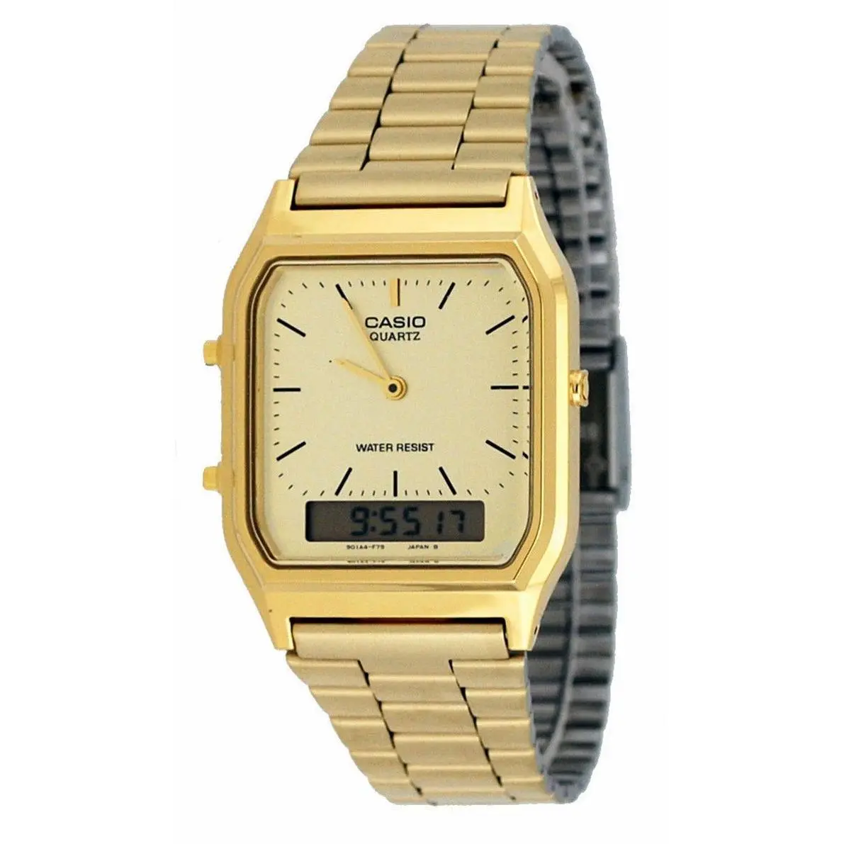 Gold-tone Stainless Steel Mens Watch AQ230GA-9D by Casio