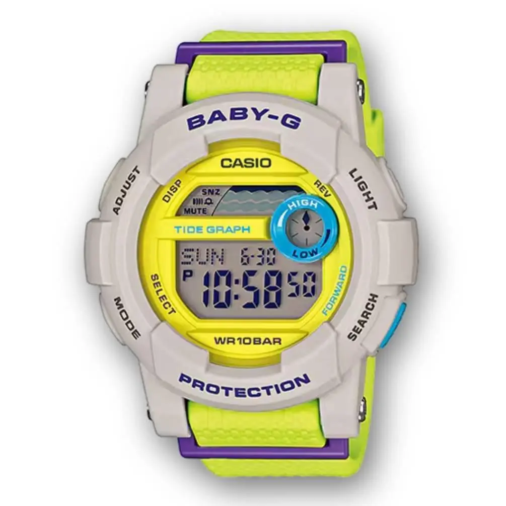 Baby-g G-lide Tide Graph Yellow/teal Ladies Watch BGD180-3 by Casio