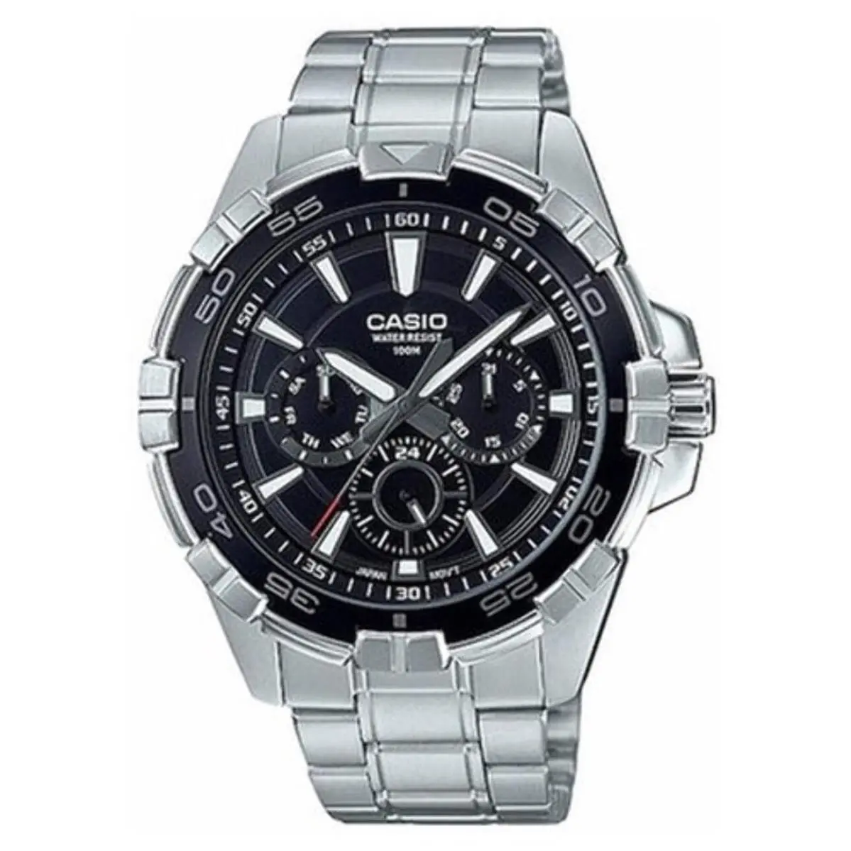 Men`s  Black Dial Stainless Steel Band Watch MTD1069D MTD-1069D-1A2 by Casio