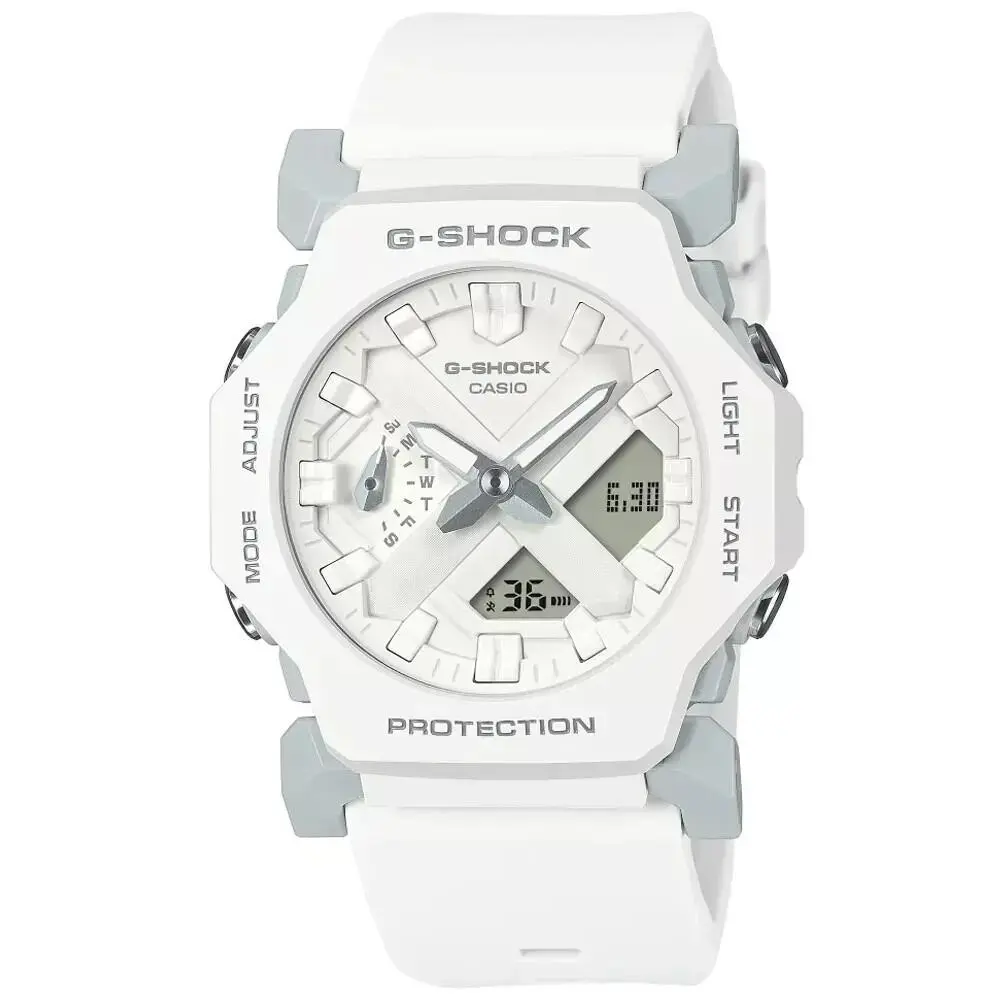 G-shock GA2300-7A White Analog Digital Men`s Watch Shock Resistant by Casio