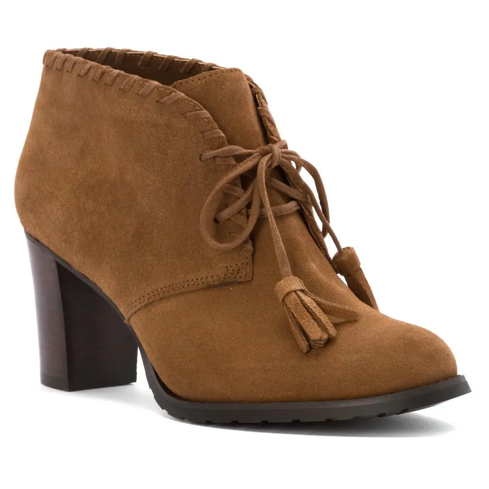 9B Lauren Ralph Lauren Carla Moccasin Sport Suede Shooties Shoes Ret