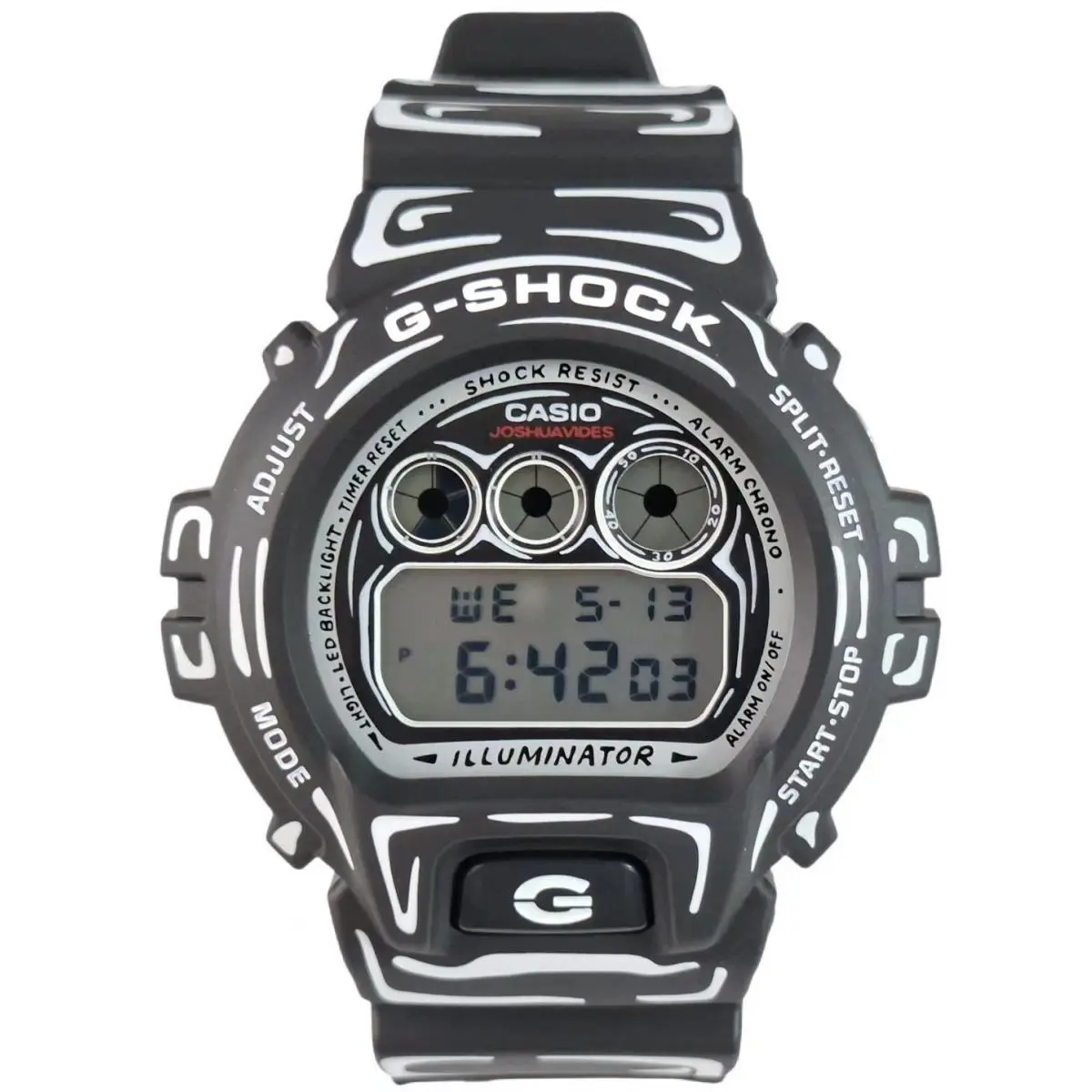 G-shock x Joshua Vides DW-6900JV-1DR Limited Edition Black Resin Watch by Casio