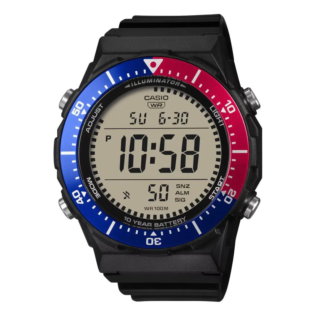AE1700H-1A2 Men`s Digital Resin Strap Large Lcd Rotating Bezel Watch by Casio