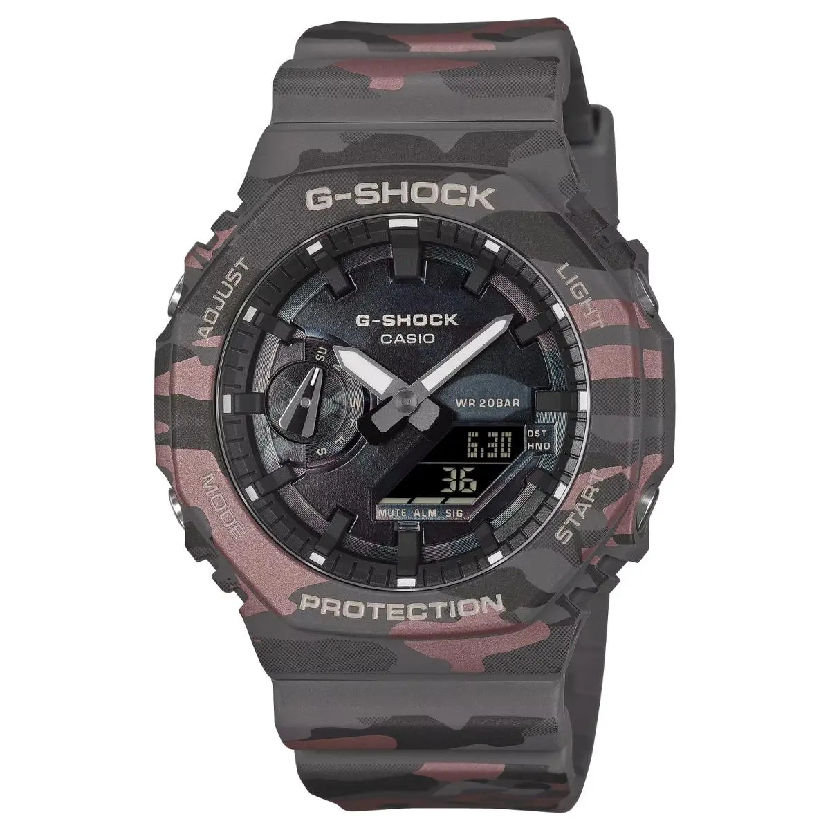 Casio G-shock GA-2100CMD-8A Camouflage Camo Dial A/d Watch