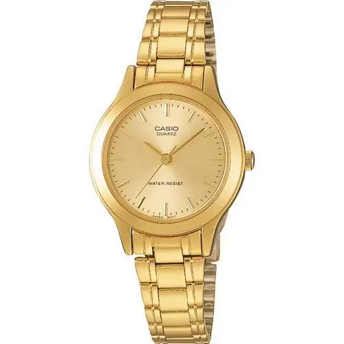 Women’s Gold Stainless Steel Watch with Champagne Dial - LTP-1128N-9A by Casio