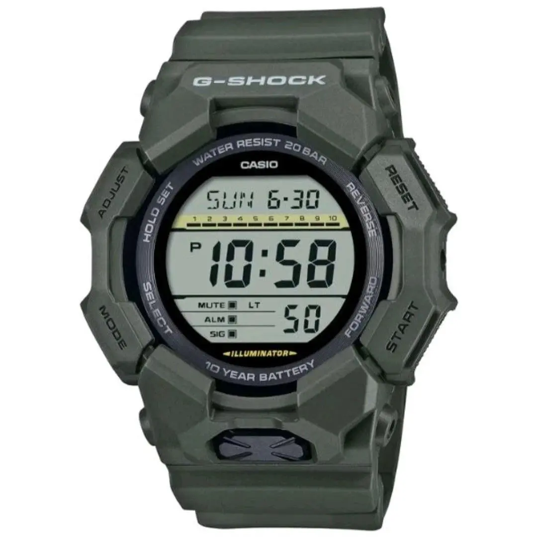 G-shock Watch GD-010-3ER Green Digital 10 Year Battery 200M Water Resist by Casio