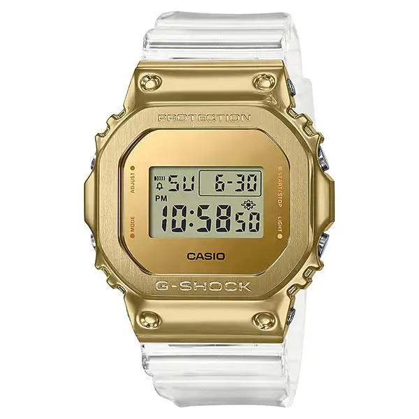G-shock GM-5600SG-9 Gold Transparent Band Digital Watch by Casio